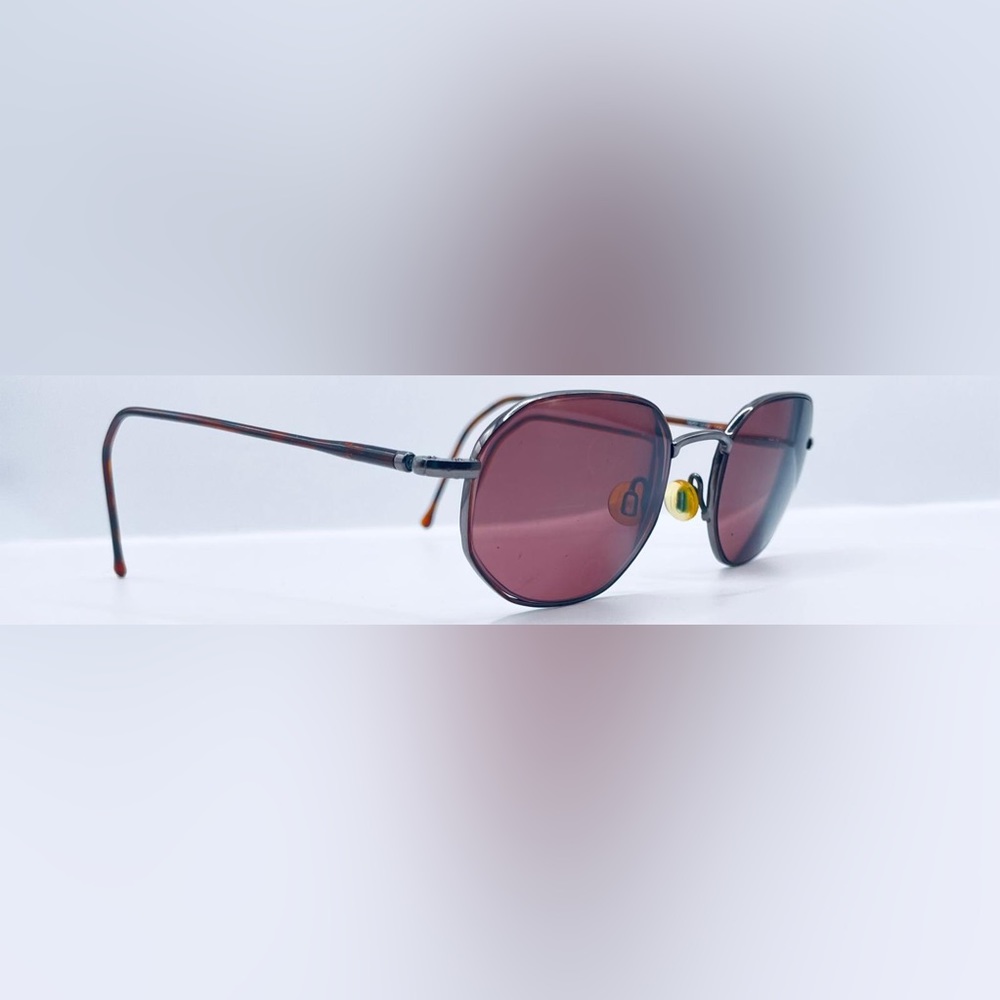 Vintage Metropolis 8749 Tortoise Gunmetal Oval Sunglasses Frames Only